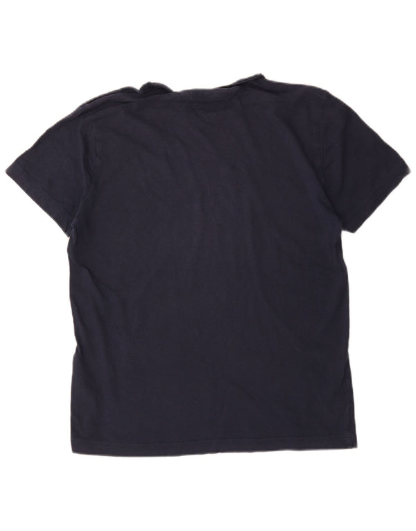 T-shirt grafica da uomo Tommy Hilfiger Top in cotone blu navy medio