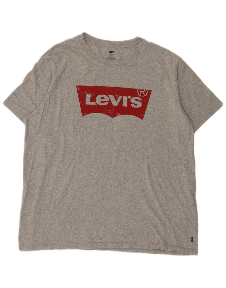 T-shirt grafica standard da uomo Levi's Top XL in cotone grigio