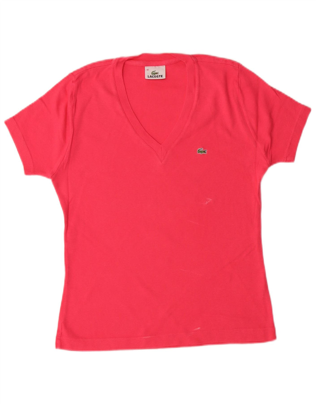 T-shirt da donna LACOSTE taglia 42 grande in cotone rosa