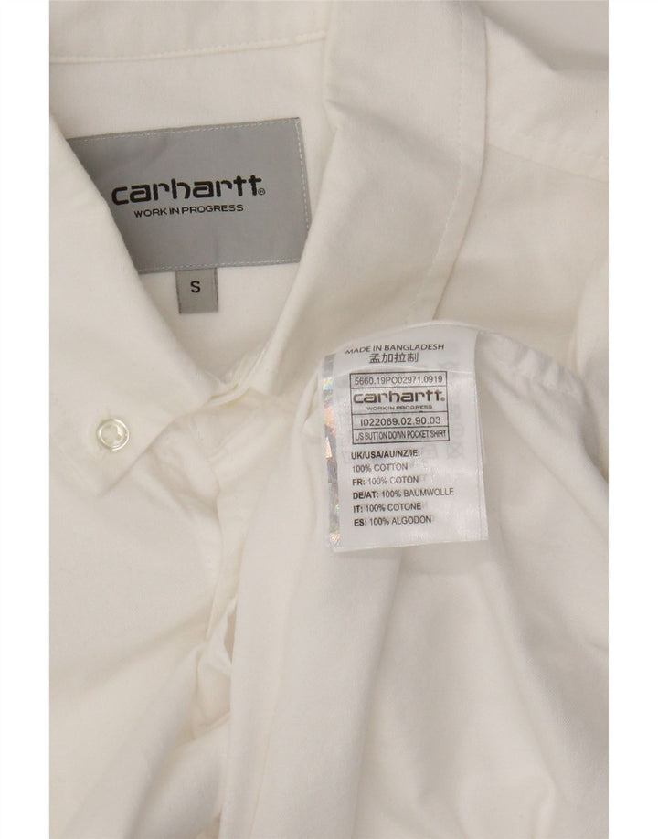 Camicia da uomo Carhartt piccola in cotone bianco