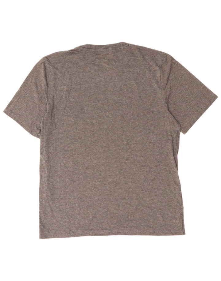 L.L.BEAN T-shirt grafica da uomo leggermente aderente Top piccola grigia chiazzata