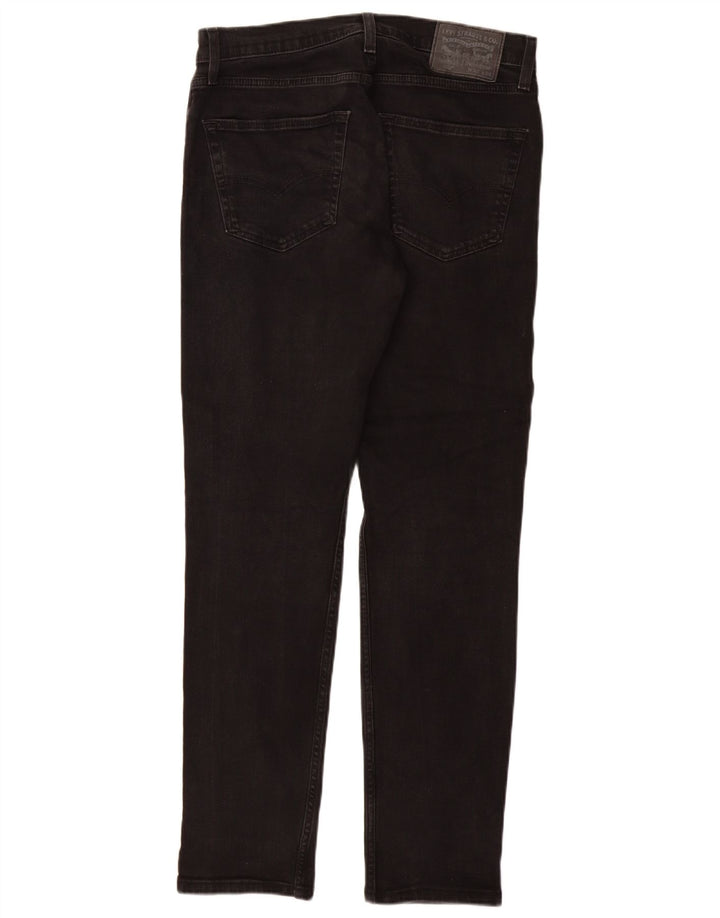 LEVI'S Jeans da uomo 502 affusolati W32 L31 cotone nero