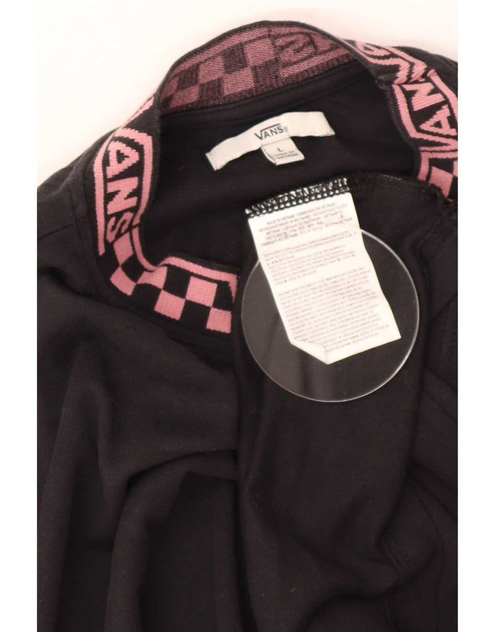 Vans Top grafico da uomo a maniche lunghe grande in cotone nero