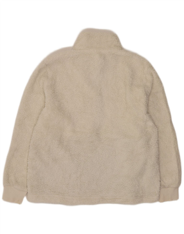 Maglione in pile oversize da donna Calvin Klein UK 14 Medium White Colourblock