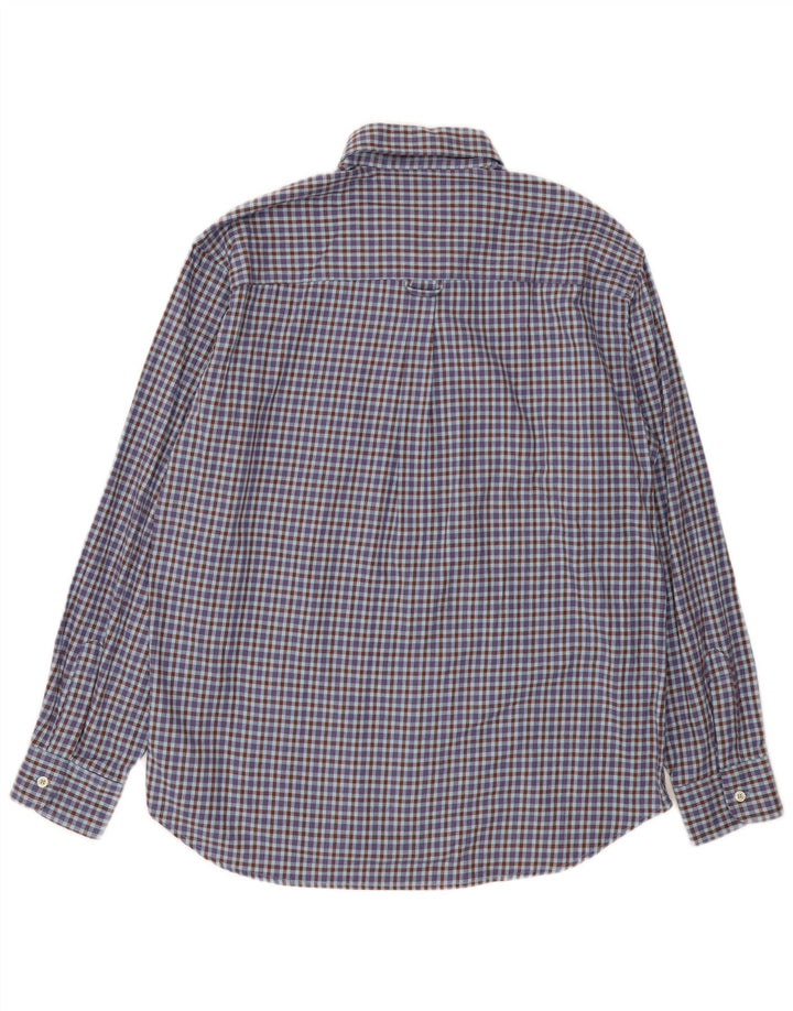 Carrera Camicia da uomo in flanella vestibilità regolare, grande cotone a quadretti blu