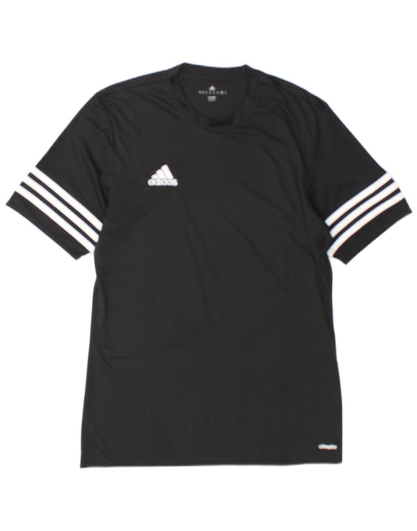 Maglietta Adidas Climalite da uomo media nera