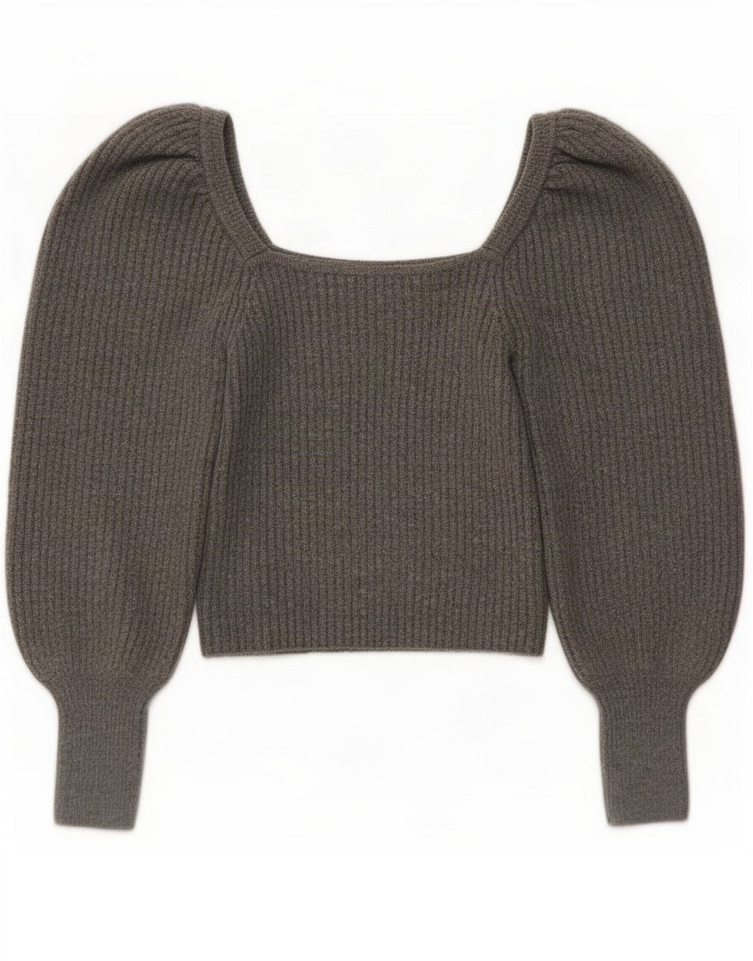 Top Zara da donna a maniche lunghe UK 12 acrilico grigio medio