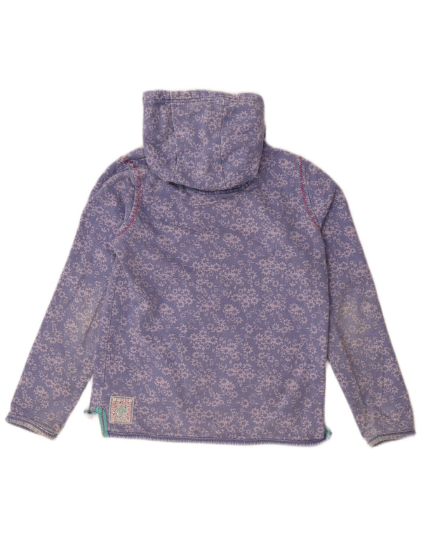 Maglione con cappuccio e zip per ragazze Fat Face 13-14 anni Viola floreale