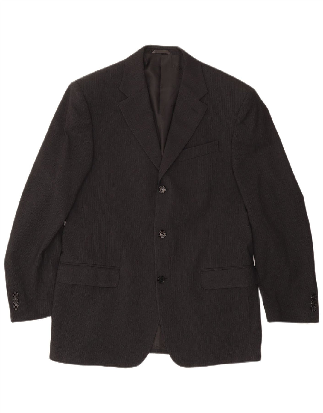 GIANFRANCO FERRE Giacca blazer da uomo a 3 bottoni UK 38 gessato medio nero