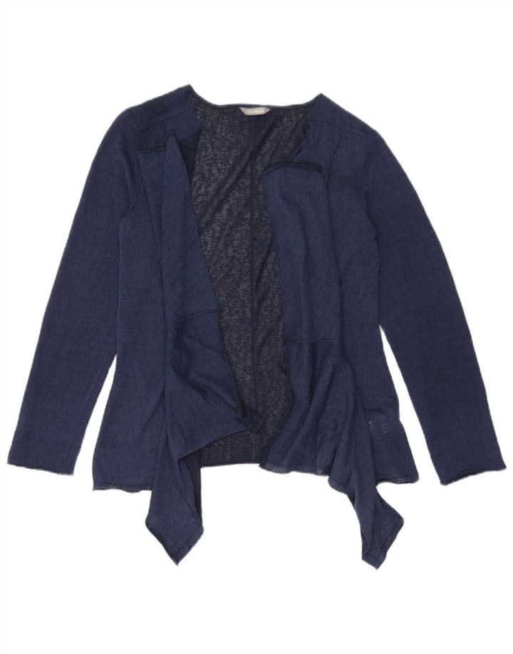 Maglione cardigan da donna Marks & Spencer UK 10 piccolo poliestere blu navy