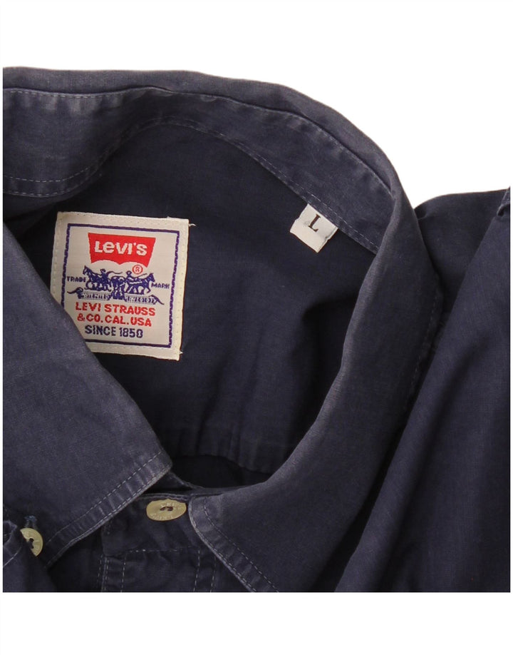 Camicia da uomo LEVI'S grande blu navy