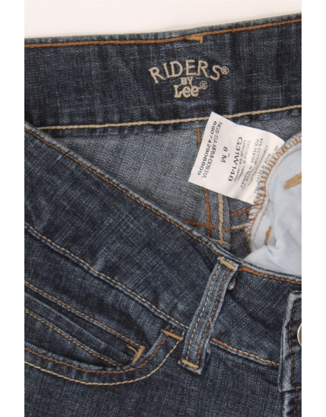 LEE Womens Capri Jeans US 8 Medium W28 L18 Navy Blue Cotton Vintage Lee and Second-Hand Lee from Messina Hembry 