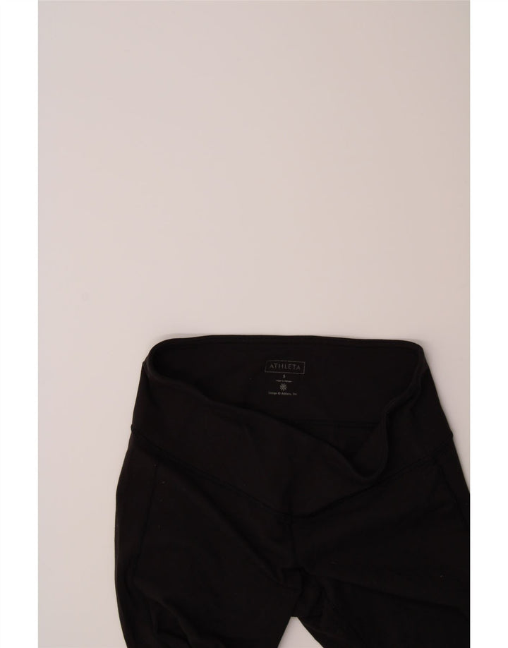 ATHLETA Womens Capri Leggings UK 10 Small  Black Nylon Vintage Athleta and Second-Hand Athleta from Messina Hembry 