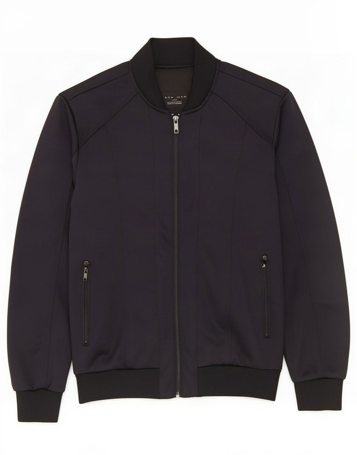 Giubbotto bomber da uomo Zara UK 38 poliestere blu navy medio