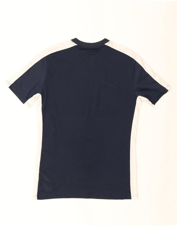 T-shirt grafica Nike Dri Fit Slim Fit da uomo, color block medio blu navy