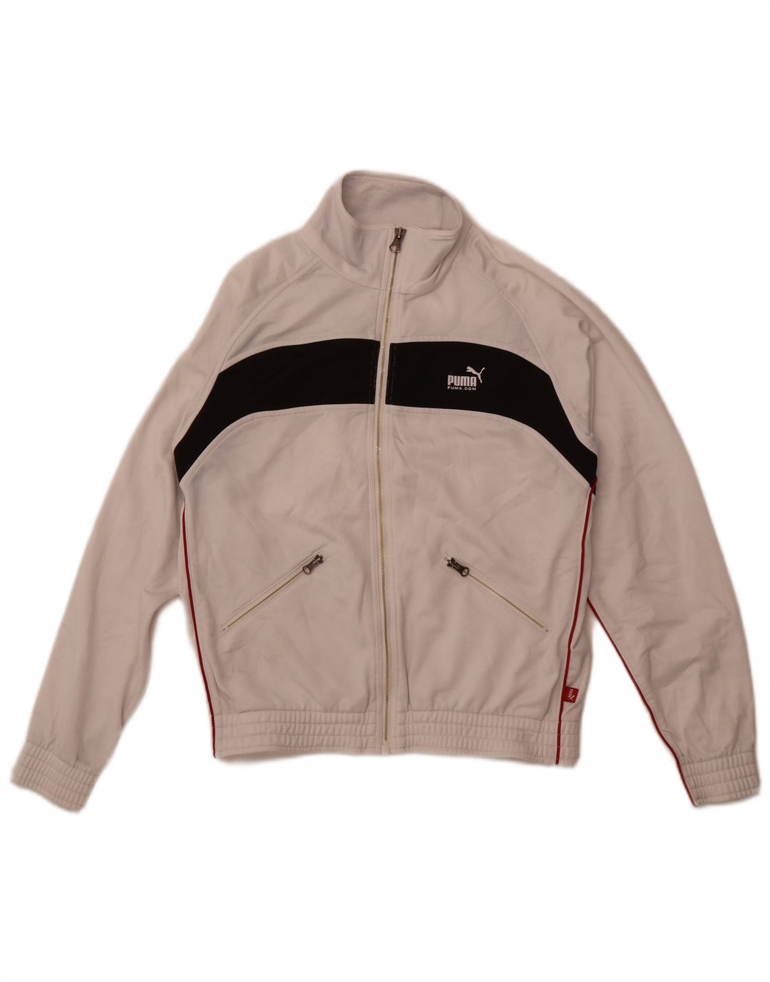 PUMA Boys Graphic Tracksuit Top Jacket 11-12 Years  White Colourblock