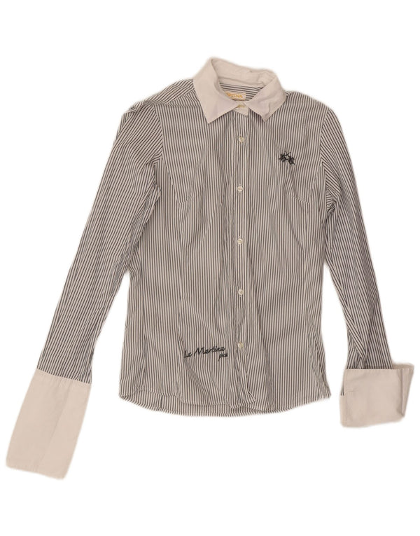 Camicia formale da donna La Martina UK 10 Small Grey Gessato