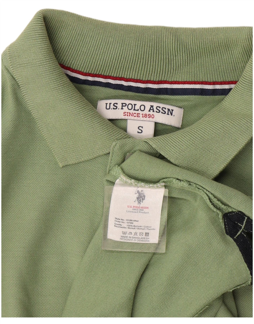 Polo Assn. Polo da uomo piccola in cotone kaki