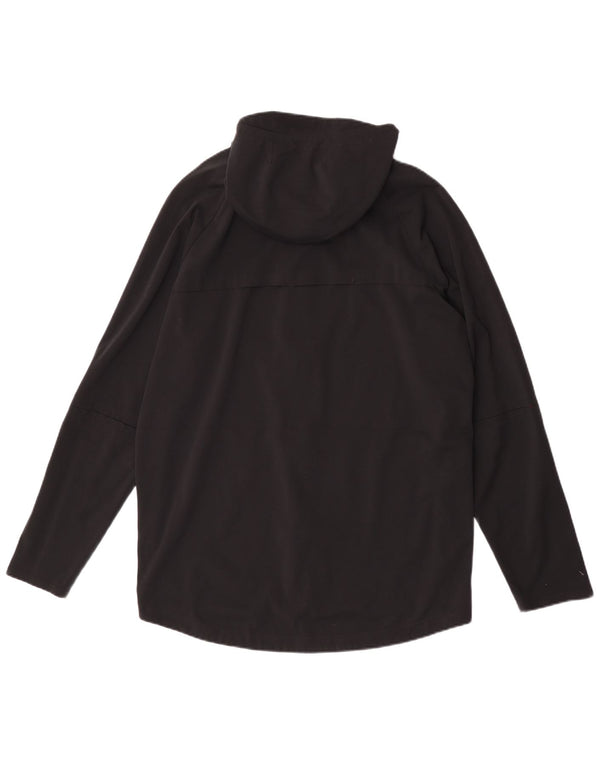 Felpa con cappuccio e zip grafica da uomo New Balance, grande, in poliestere nero, sportivo