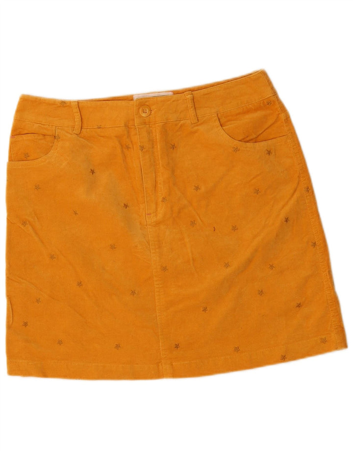 Minigonna da donna con motivo astratto di White Stuff UK 10 piccola W30 gialla