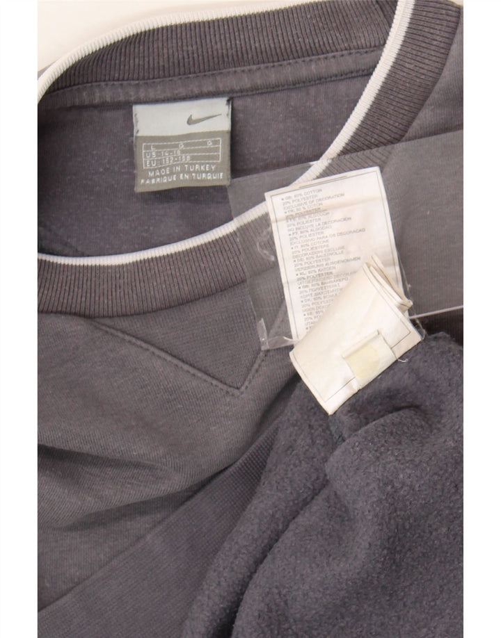 Felpa Nike Ragazzo Maglione 12-13 Anni Grande Cotone Grigio