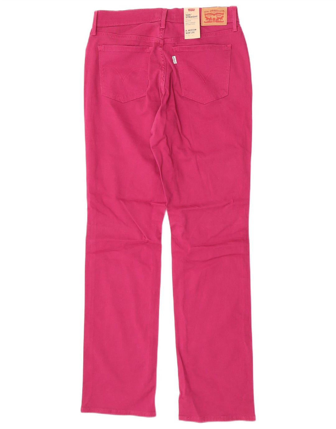 Levi's Donna 505 Jeans dritti a vita media US 6 Medio W28 L32 Cotone rosa