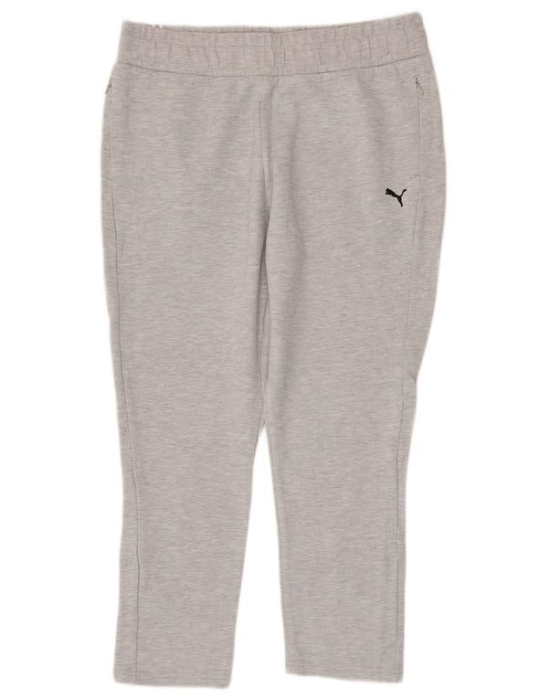 Pantaloni da tuta con grafica PUMA da donna UK 14 Large Grigio Cotone