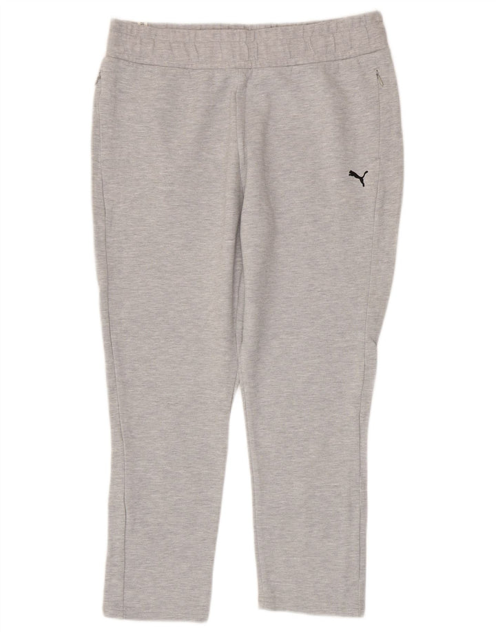 Pantaloni da tuta con grafica PUMA da donna UK 14 Large Grigio Cotone