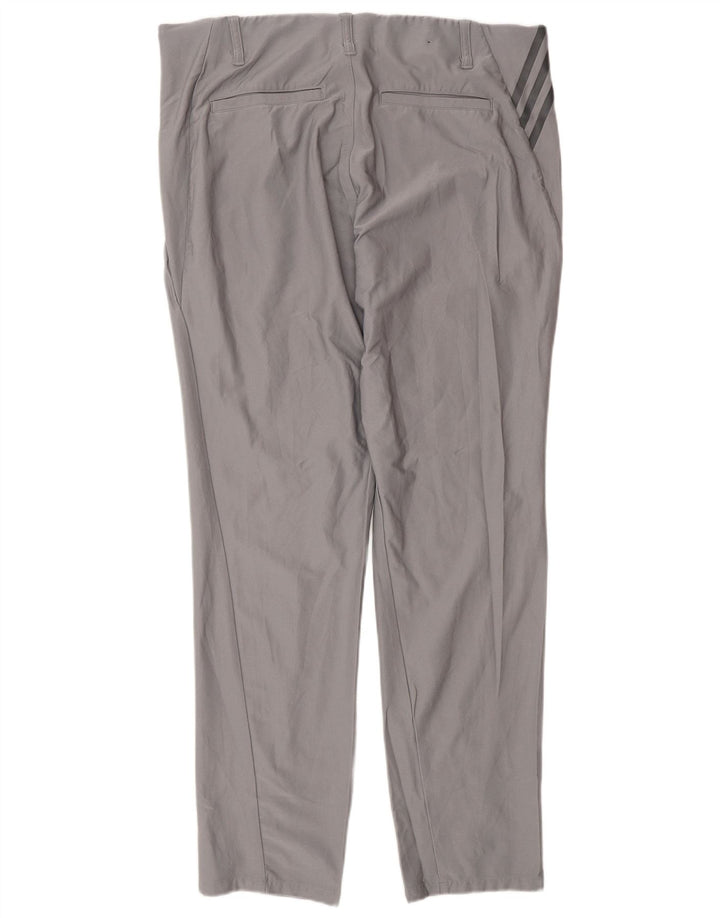 Pantaloni chino slim da uomo Adidas W34 L32 poliestere grigio