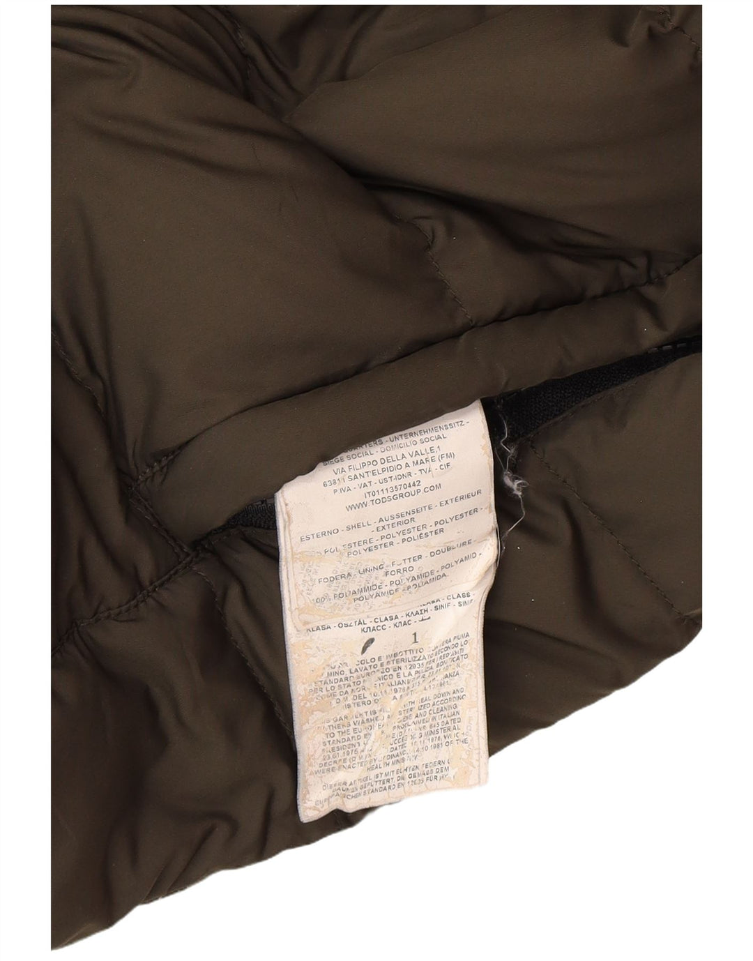 Giacca imbottita con cappuccio da uomo Fay UK 40 Large Khaki Poliammide