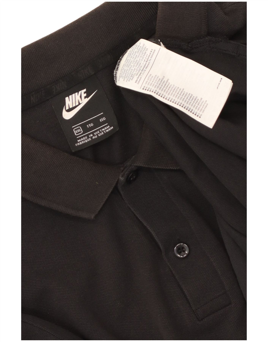 Polo Nike da uomo 2XL in cotone nero