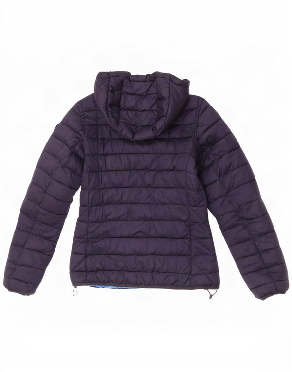 Giacca imbottita con cappuccio da donna Napapijri UK 12 media blu navy in poliammide