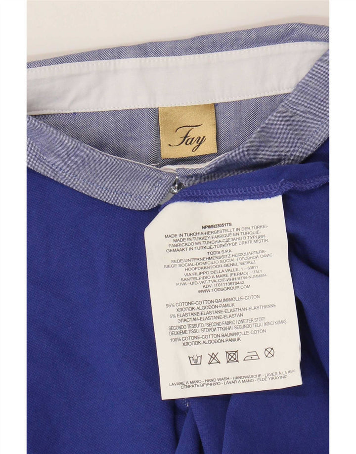 Polo da donna Fay UK 14 grande cotone blu