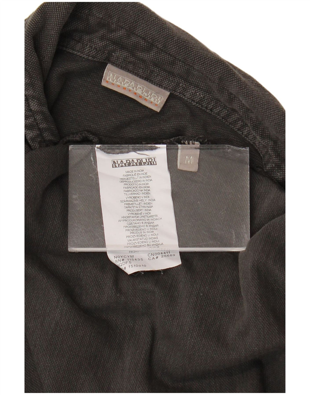 Polo da uomo a maniche lunghe NAPAPIJRI in cotone grigio medio