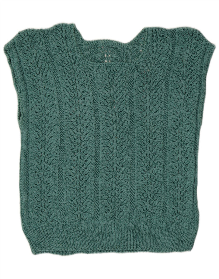Canotta vintage da donna, taglia UK 14, grande verde