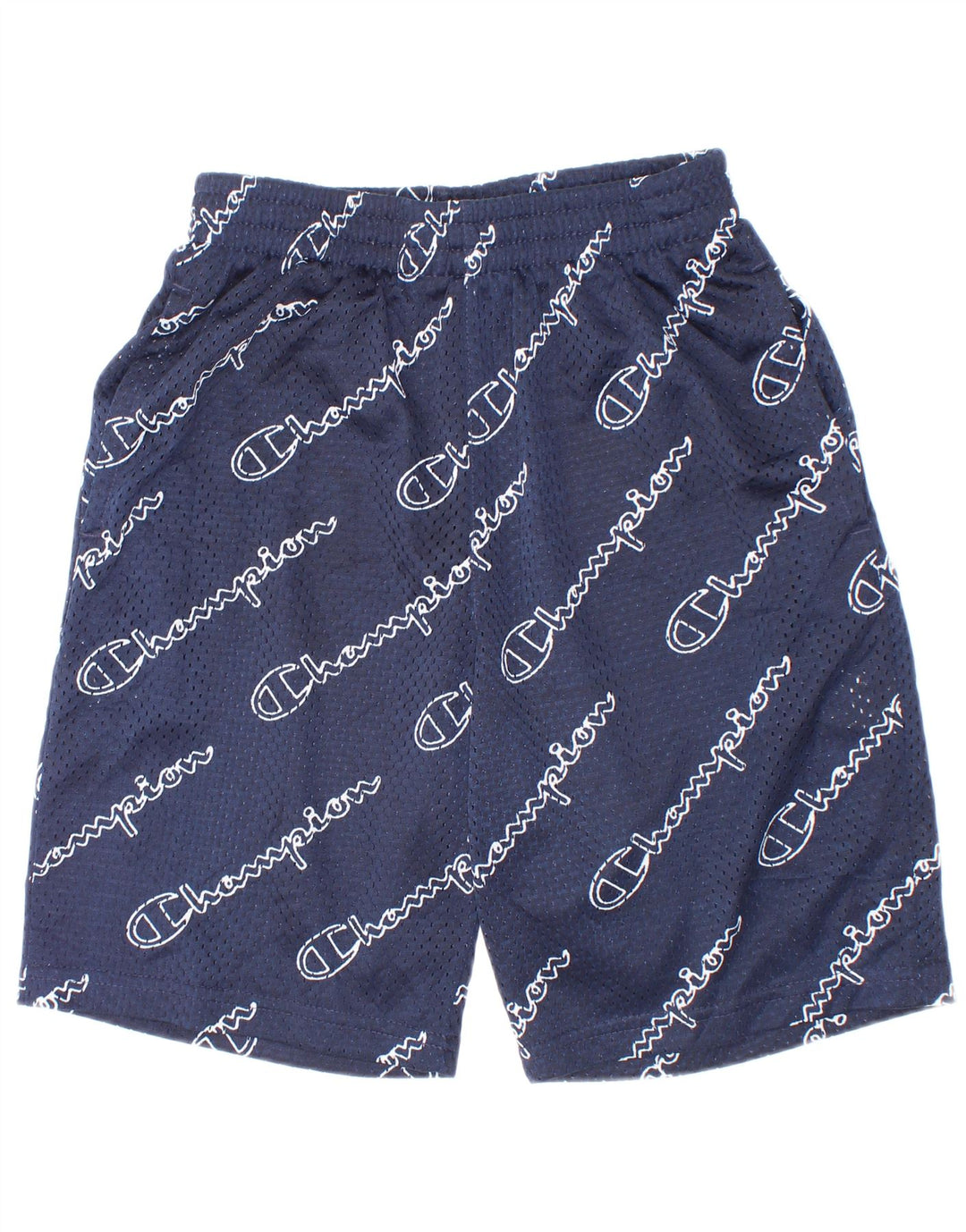 Pantaloncini sportivi grafici Champion da ragazzo 9-10 anni medio poliestere blu navy