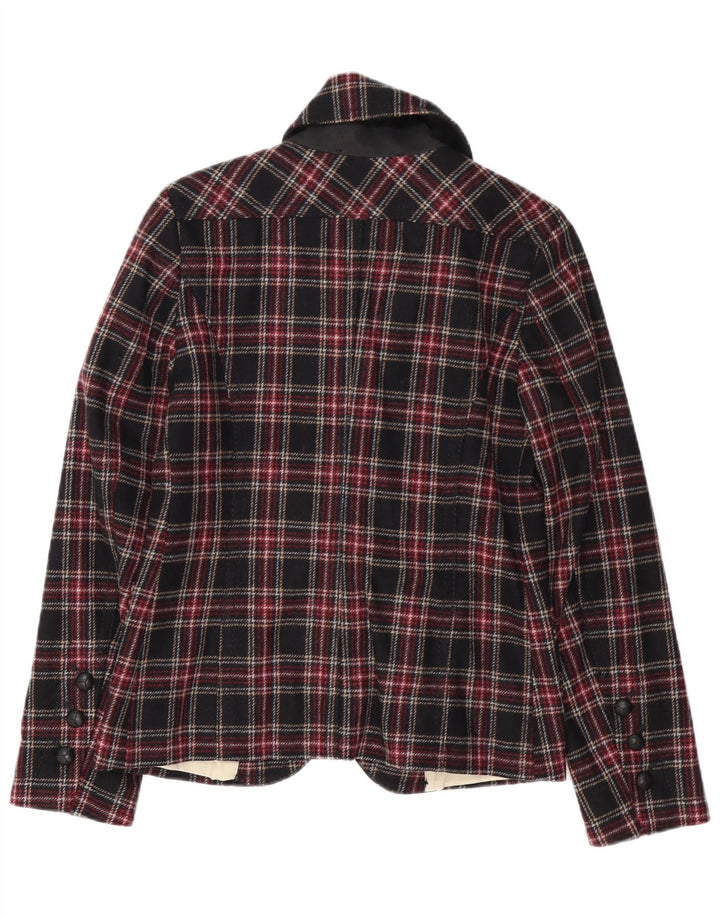 Giacca blazer da donna a 2 bottoni Drykorn US 4 piccolo plaid multicolore