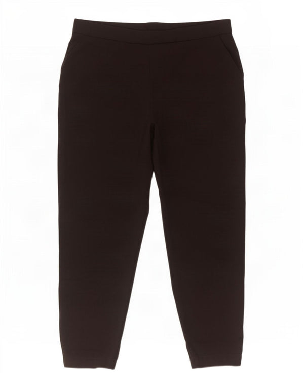 Marks & Spencer Womens Joggers Chino Trousers UK 12 Medium W32 L28 Black