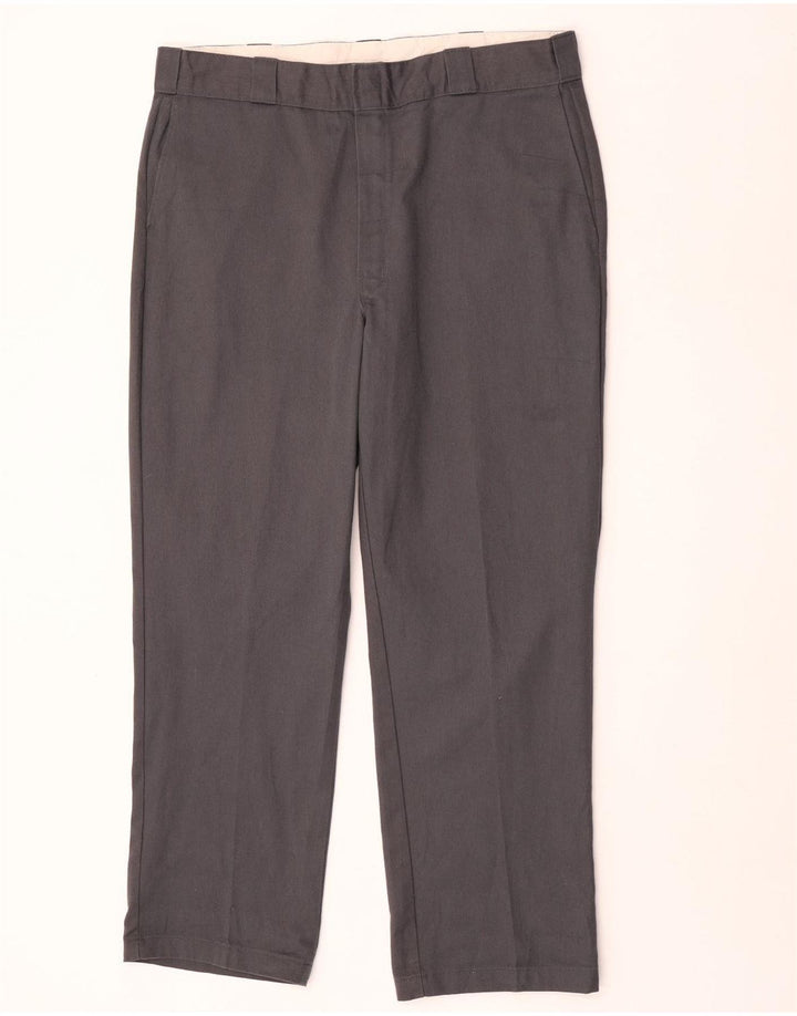 Pantaloni chino dritti da uomo Dickies W38 L30 poliestere grigio