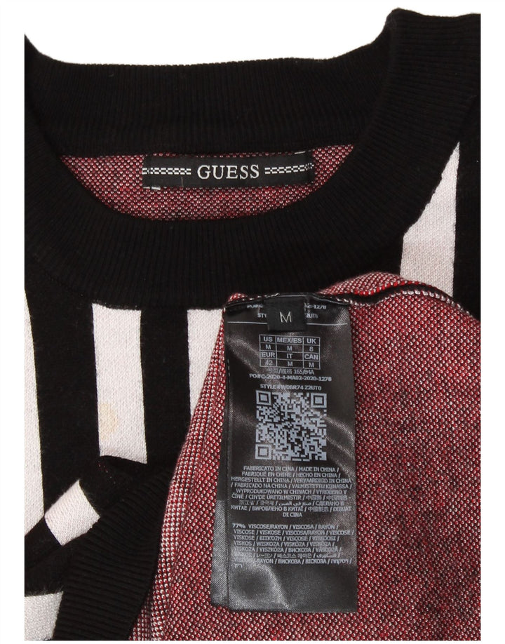 Maglione maglione girocollo oversize da donna Guess UK 8 piccolo nero
