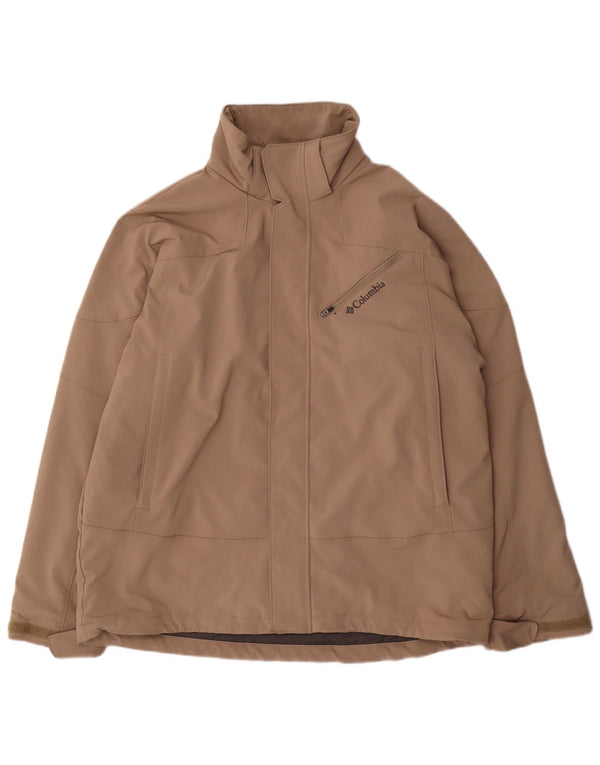 Giacca a vento da uomo Columbia UK 40 Large Beige Poliestere