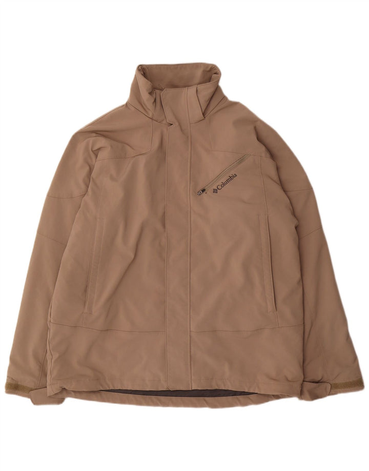 Giacca a vento da uomo Columbia UK 40 Large Beige Poliestere