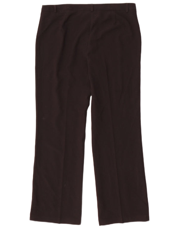 MARKS & SPENCER Pantaloni casual dritti da donna UK 12 Medio W32 L28 Nero