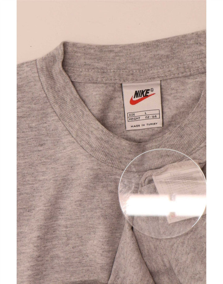 T-shirt Nike Bambino Top 12-13 anni Large in cotone grigio