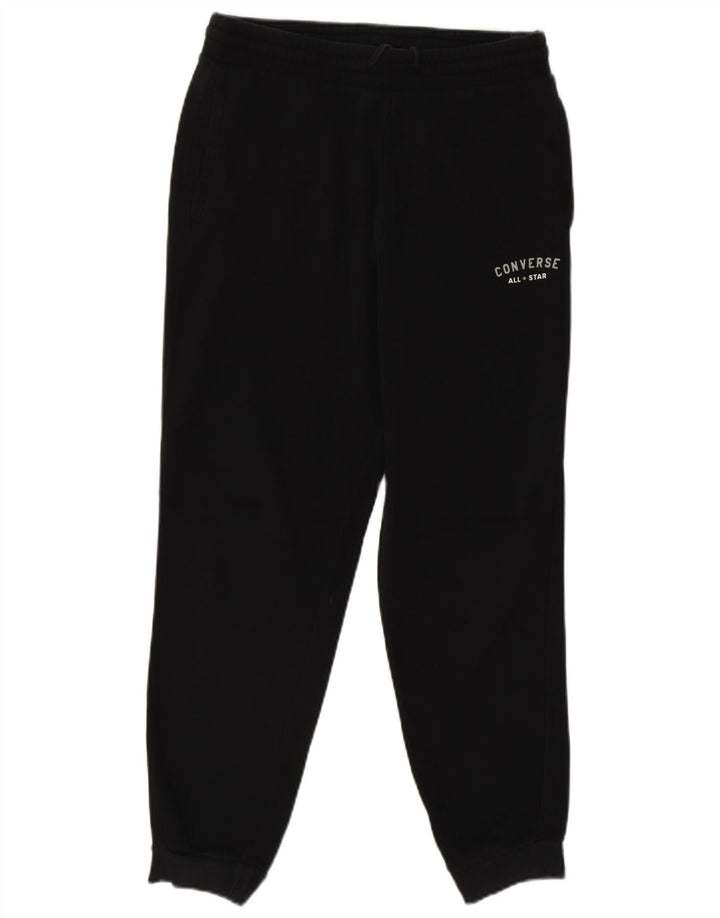 Converse Pantaloni da tuta grafica da uomo Joggers medio cotone nero