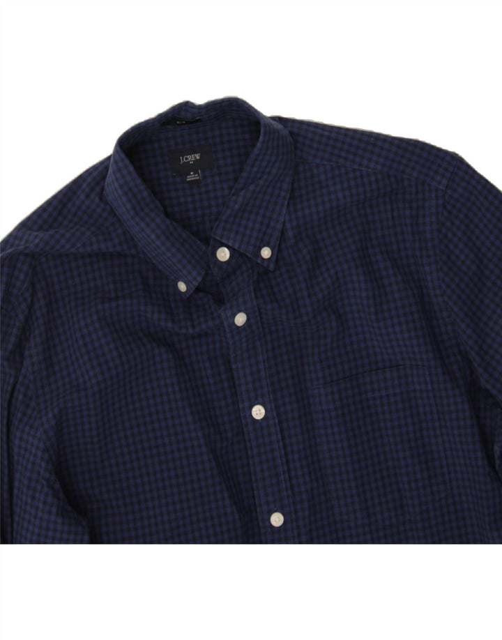 J. CREW Mens Shirt Medium Navy Blue Check Cotton Vintage J. Crew and Second-Hand J. Crew from Messina Hembry 