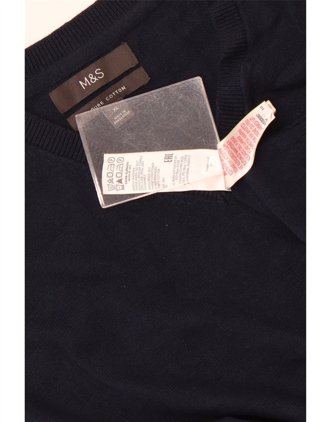 Canotta da uomo Marks & Spencer XL in cotone blu navy
