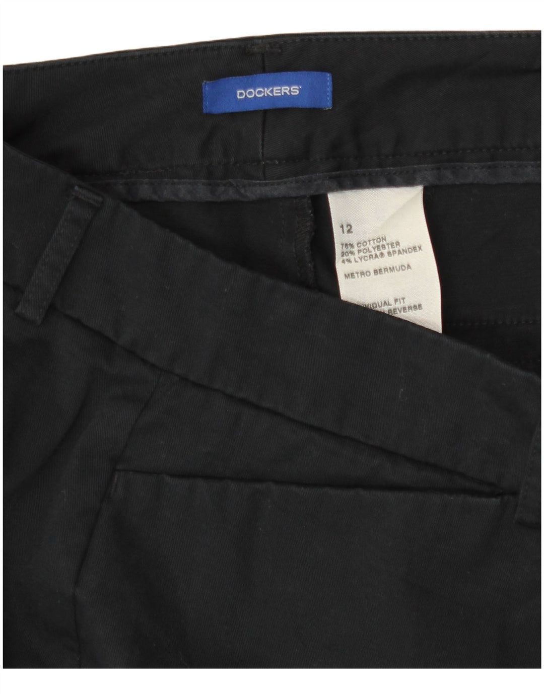 Pantaloncini casual da donna Dockers grandi W36 cotone nero