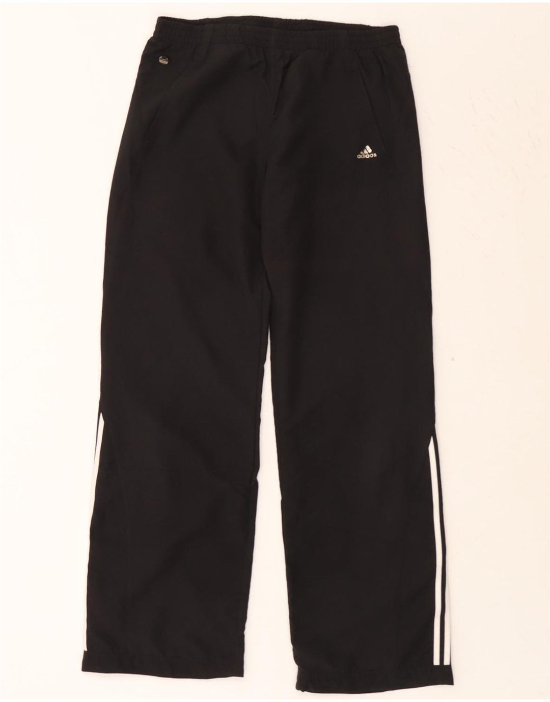 ADIDAS Boys Tracksuit Trousers 11-12 Years  Black Polyester Vintage Adidas and Second-Hand Adidas from Messina Hembry 