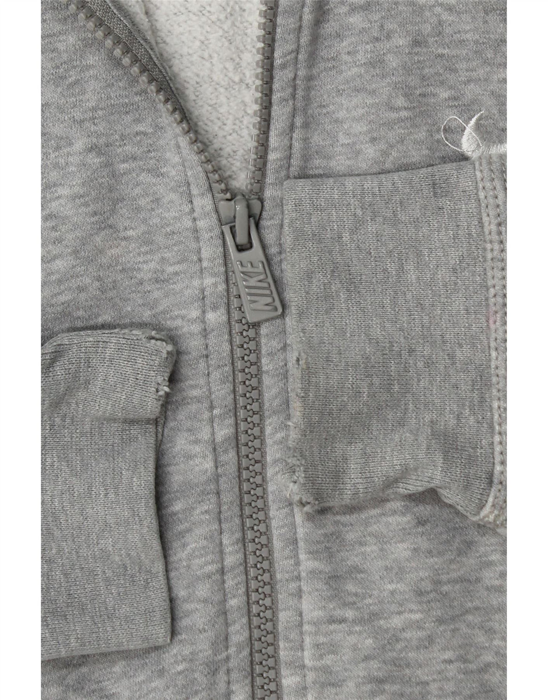 Felpa con cappuccio e zip Nike da uomo in cotone screziato grigio medio